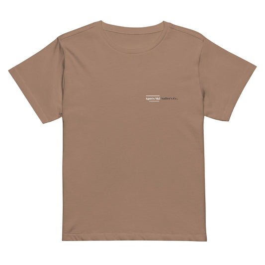 Apres Ski Premium TShirt Sailers Co Comfortable and Stylish High Waste T-Shirt