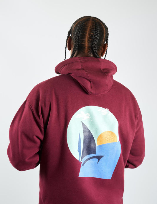 Sudadera con capucha premium de polar Daring Sunset
