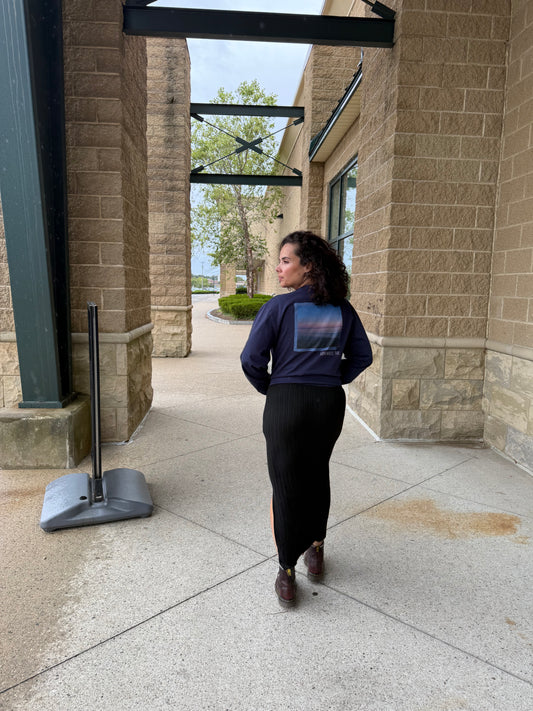 No Limits Somewhere Far Premium Long Sleeve Crewneck in Black, product photo