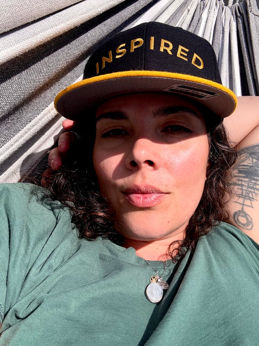 Inspired Snapback Hat in Gold/Black/Black, product photo