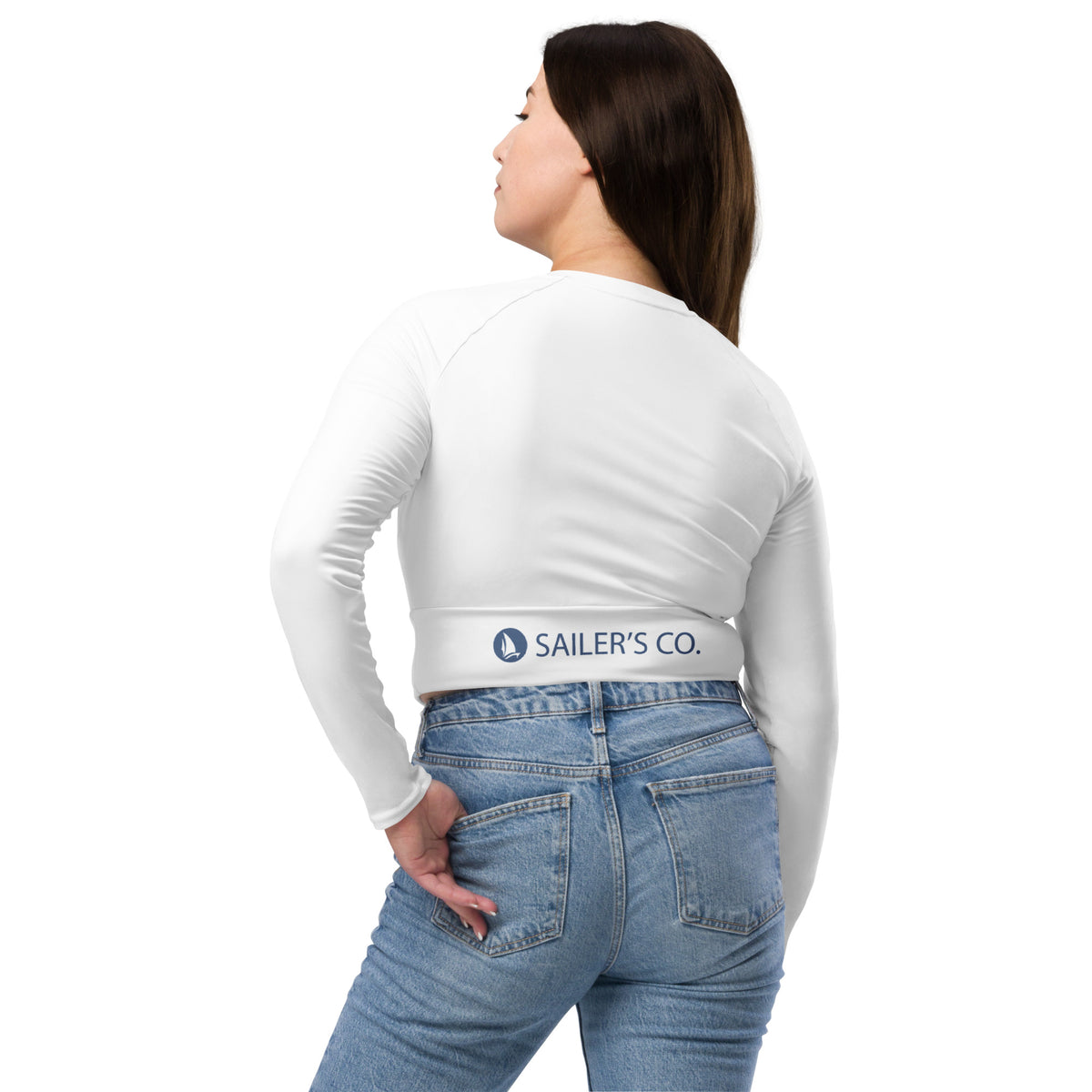 Daring Sunset Long-Sleeve Crop Rashie, back view (2)