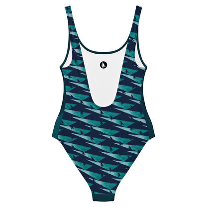 Inspired Fearless One-Piece Swimsuit Night, back view (2)