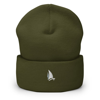 Classic Sailer Cuffed Beanie in Black, front view (5)
