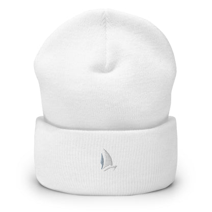 Classic Sailer Cuffed Beanie in Black, front view (4)