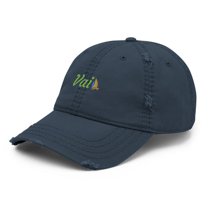 Inspired Vai Distressed Dad Hat, front view (2)