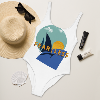 Inspired Fearless Light One-Piece Swimsuit, flat lay, front view