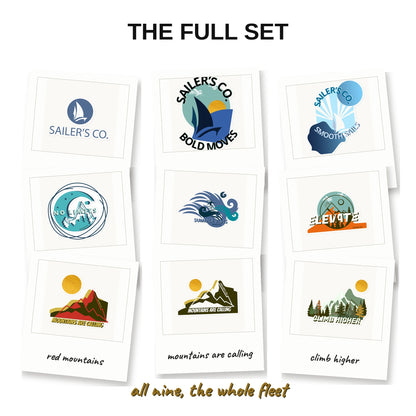 Sailer's Co. Stickers Full Set - the pack on polaroid cards