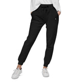 Classic Fleece Sail Boat Sweatpants in Black, front view
