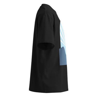 Daring Blues Oversized T-Shirt in Black, product photo (2)