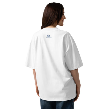 Daring Blues Oversized T-Shirt in Black, back view (3)